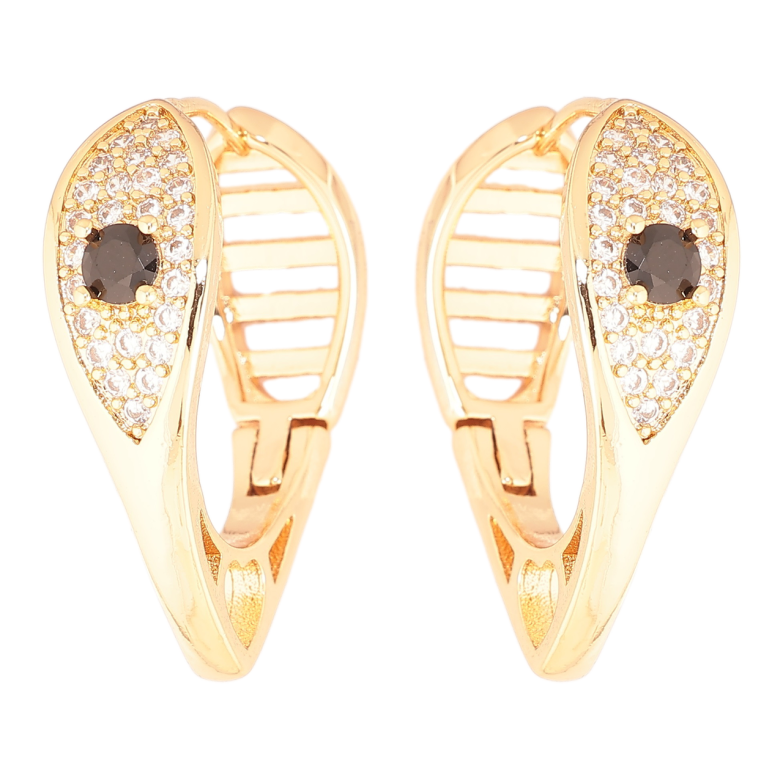 Сережки Xuping Позолота 18K колечка «Інкрустація кристалами» фото №1 Сережки Xuping Позолота 18K колечка «Інкрустація кристалами» фото №1