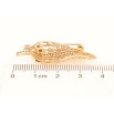 Брошка Xuping Позолота 18K «Листочок з інкрустацією кристалами» фото №2 Брошка Xuping Позолота 18K «Листочок з інкрустацією кристалами» фото №2