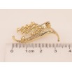 Брошка Xuping Позолота 14K «Гілочка з інкрустацією кристалами та перлиною» фото №2 Брошка Xuping Позолота 14K «Гілочка з інкрустацією кристалами та перлиною» фото №2