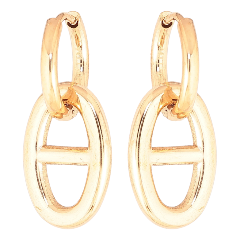 Серьги Xuping Позолота 18K подвески на колечках Декоративные подвески 2 в 1 фото №1