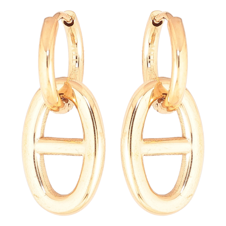 Серьги Xuping Позолота 18K подвески на колечках Декоративные подвески 2 в 1 фото №1