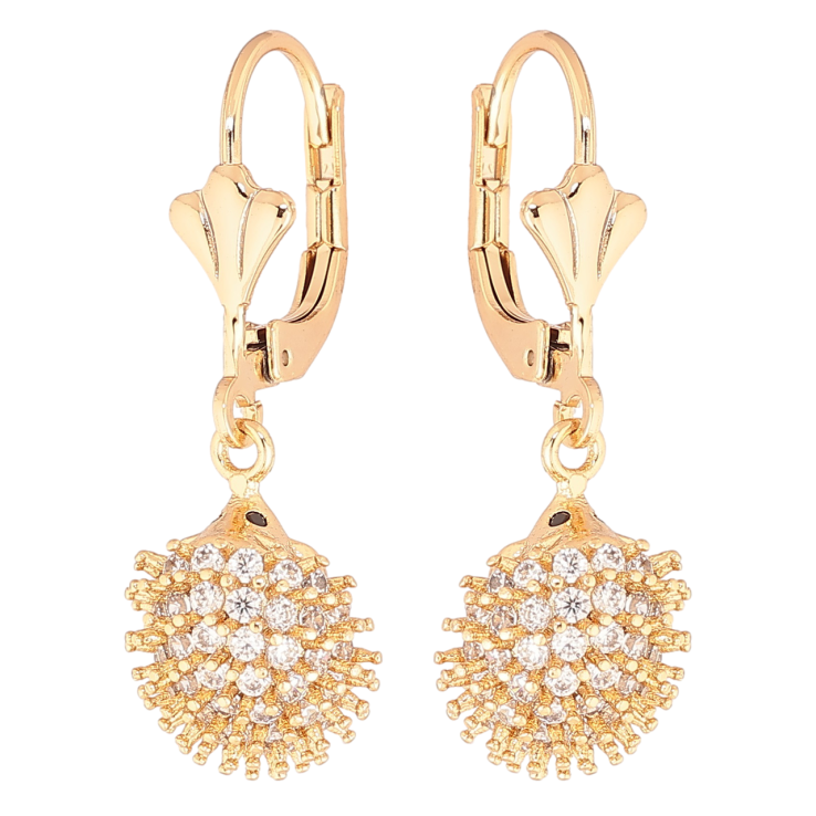 Сережки Xuping Позолота 18K французький замок «Їжачки» фото №16 Сережки Xuping Позолота 18K французький замок «Їжачки» фото №16