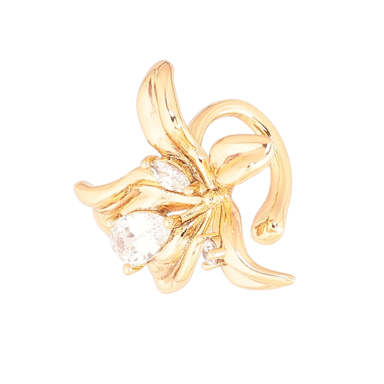 Сережки Xuping Позолота 18K моно-кафа «Квітка» (1шт) фото №21