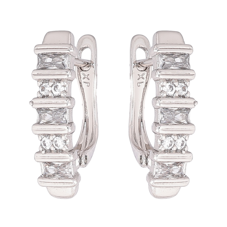 Серьги Xuping Родий английский замок Инкрустация кристаллами фото №18