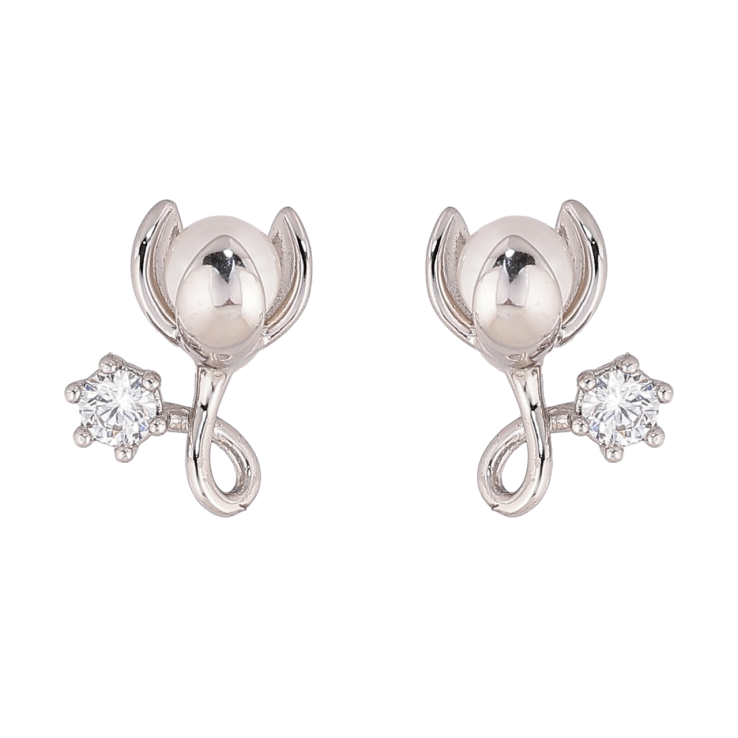 Сережки Xuping Родій пусети «Перлинні бутони» фото №14