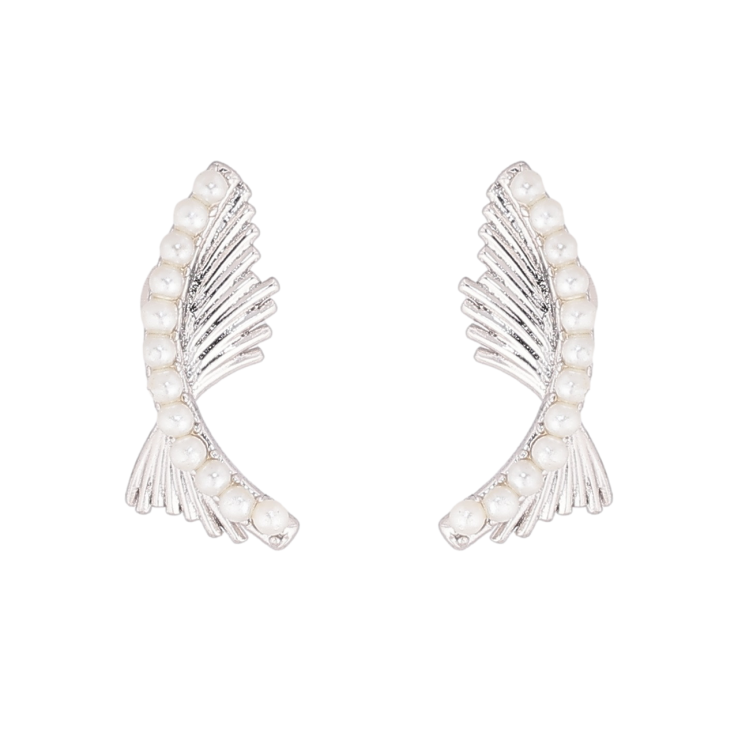 Сережки Xuping Родій пусети «Декоративний візерунок з перлинками» фото №18