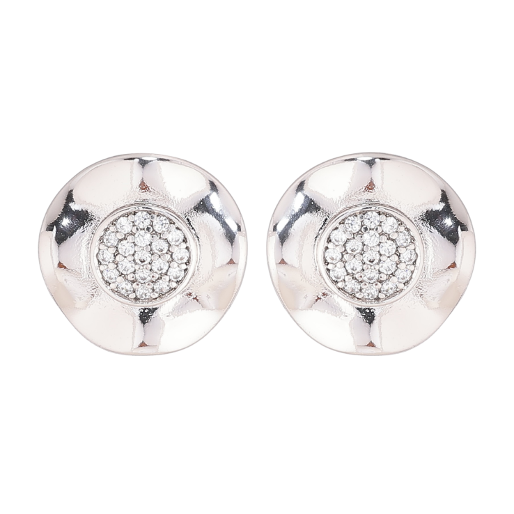 Сережки Xuping Родій пусети «Декоративні кола з кристалами» фото №19