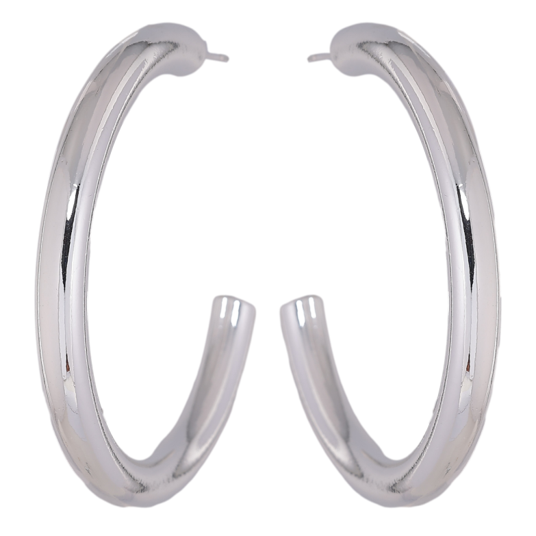 Серьги Xuping Родий пусеты Объемные дуги фото №1