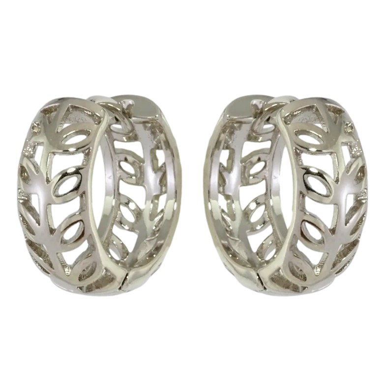 Серьги Xuping Родий колечки Веточки фото №1