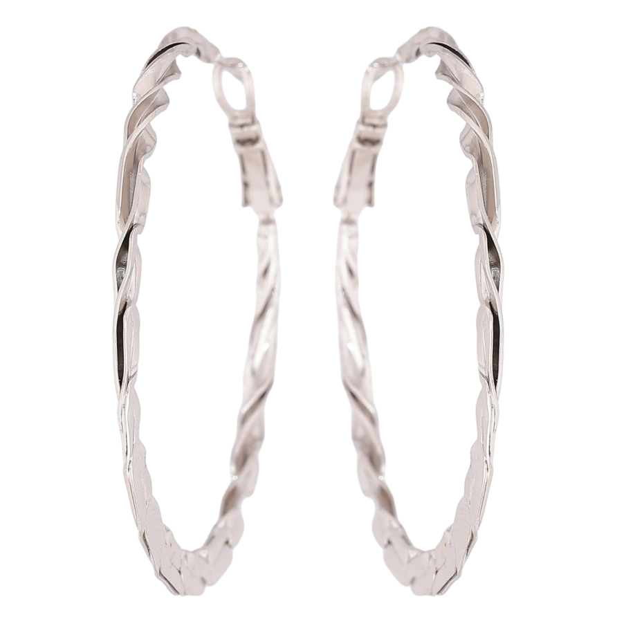 Сережки Xuping Родій кільця (конго) «Декоративний візерунок» ø 4.5см фото №1