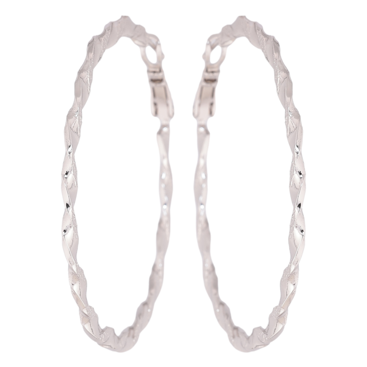 Серьги Xuping Родий кольца (конго) Декоративный узор ø 5см фото №24