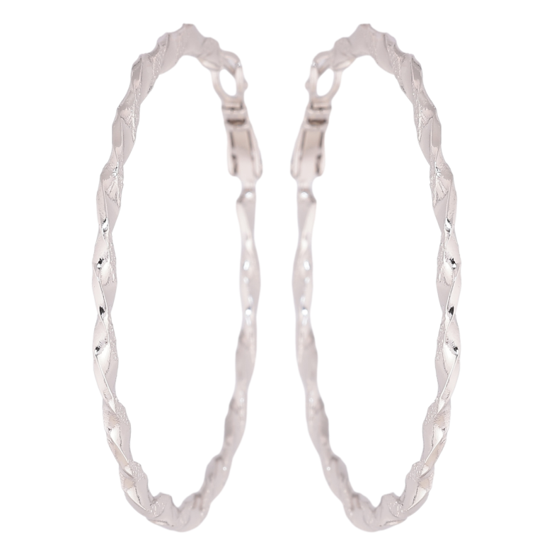 Серьги Xuping Родий кольца (конго) Декоративный узор ø 5см фото №12