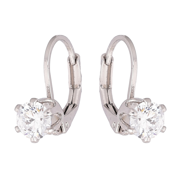 Сережки Xuping Родій французький замок «Кристали» ø 5мм фото №25 Сережки Xuping Родій французький замок «Кристали» ø 5мм фото №25