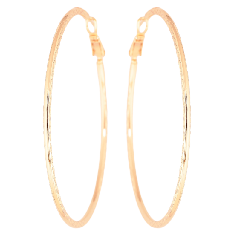 Серьги Xuping M&L Цвет 18K кольца (конго) Декоративный узор ø 6см фото №1