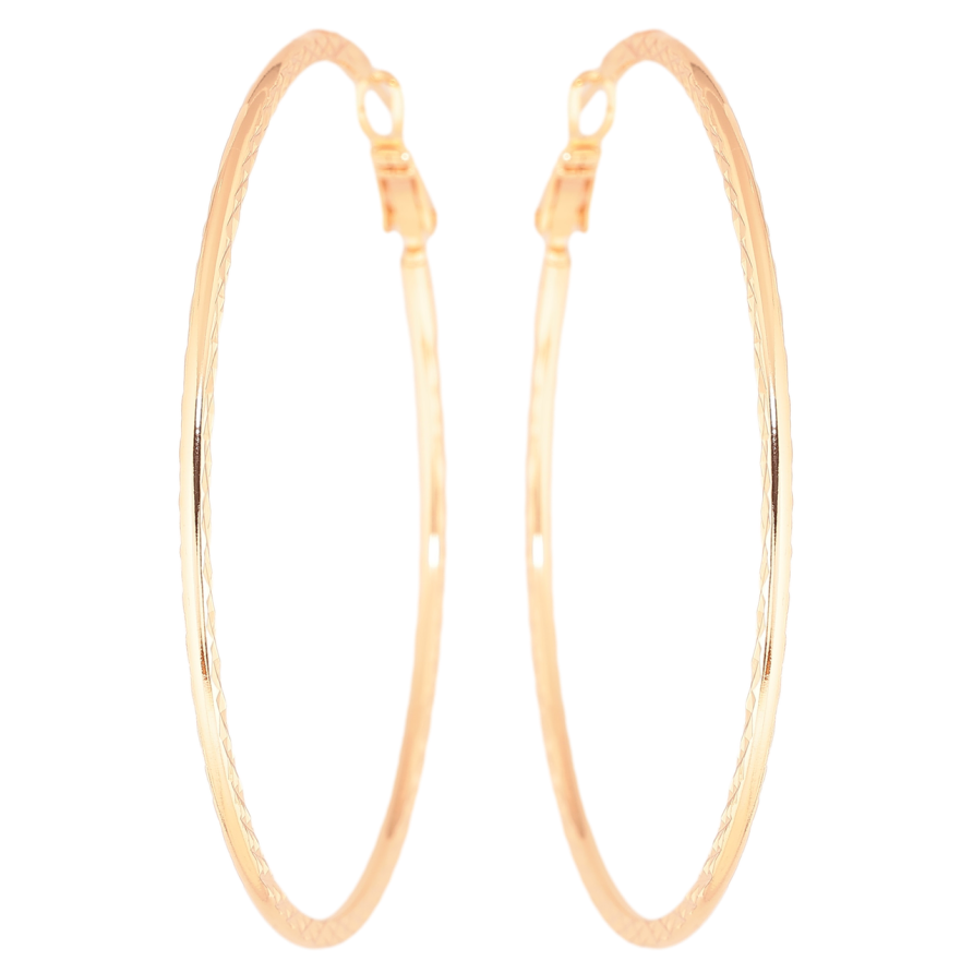 Серьги Xuping M&L Цвет 18K кольца (конго) Декоративный узор ø 6см фото №1