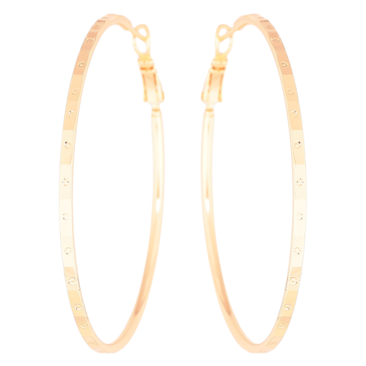 Серьги Xuping M&L Цвет 18K кольца (конго) Декоративный узор ø 5.5см фото №2