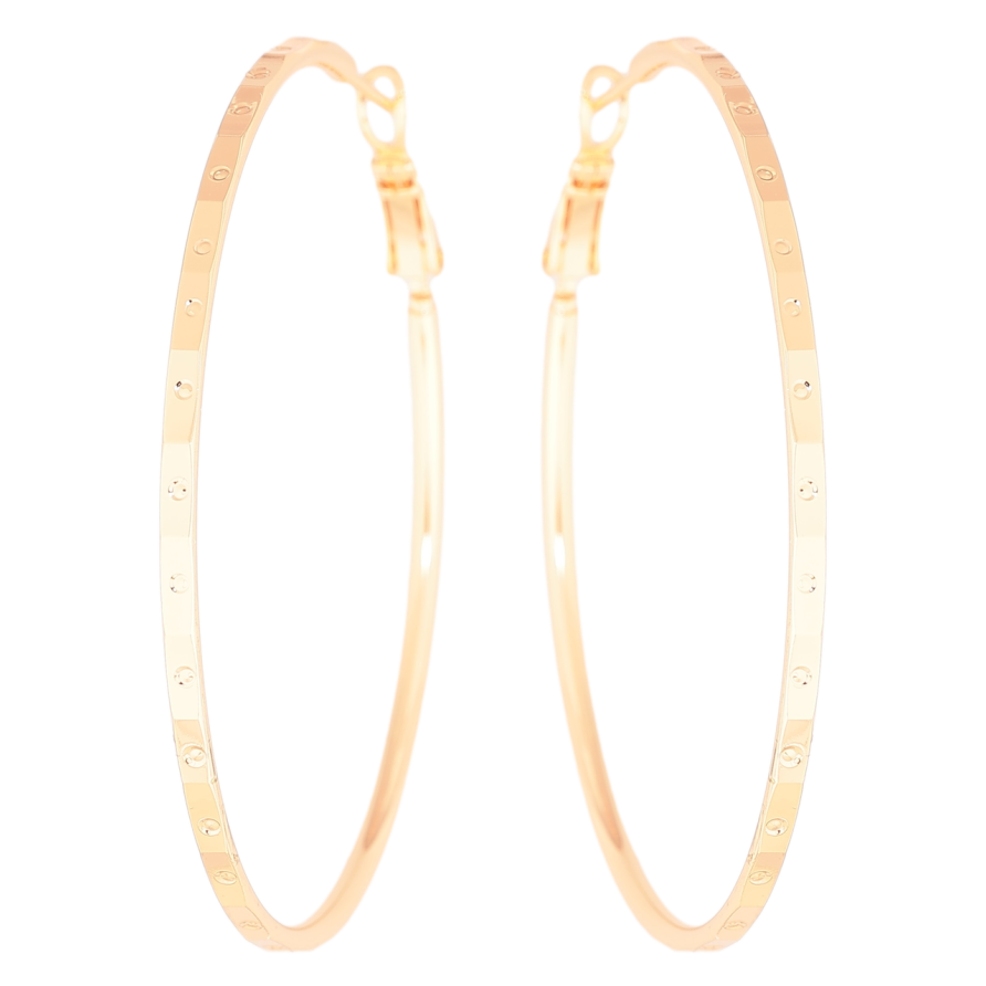 Серьги Xuping M&L Цвет 18K кольца (конго) Декоративный узор ø 5.5см фото №1