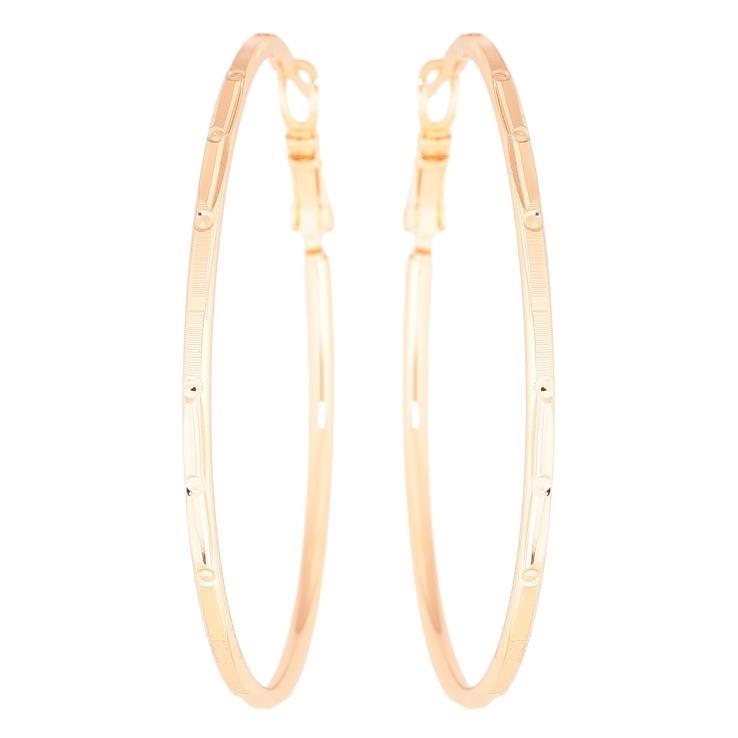 Серьги Xuping M&L Цвет 18K кольца (конго) Декоративный узор ø 5см фото №18