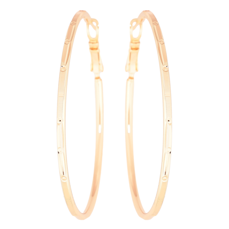 Серьги Xuping M&L Цвет 18K кольца (конго) Декоративный узор ø 5см фото №1