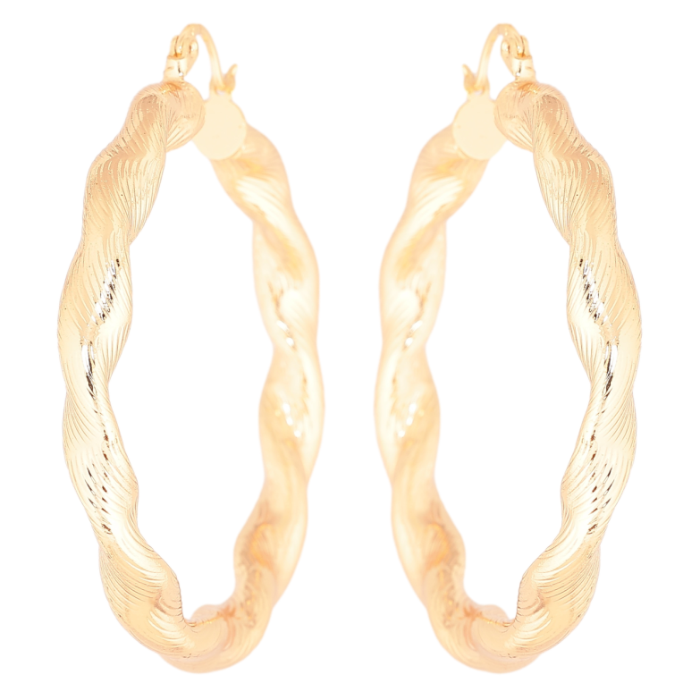 Серьги Xuping M&L Цвет 18K кольца (конго) Декоративный узор ø 5см фото №1