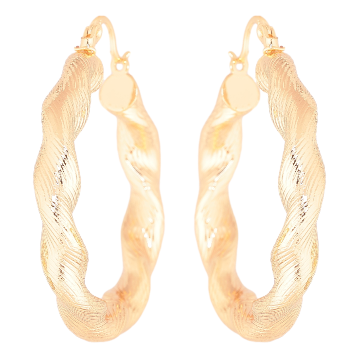 Серьги Xuping M&L Цвет 18K кольца (конго) Декоративный узор ø 4см фото №3