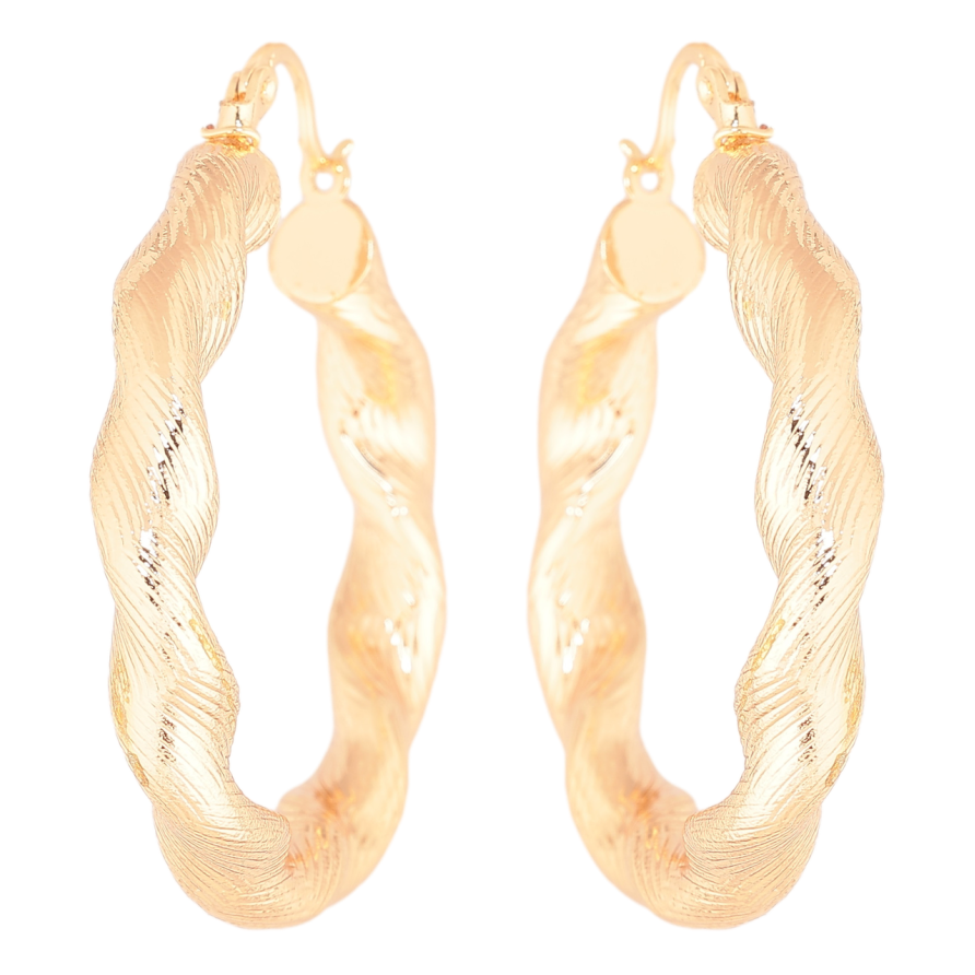 Серьги Xuping M&L Цвет 18K кольца (конго) Декоративный узор ø 4см фото №1