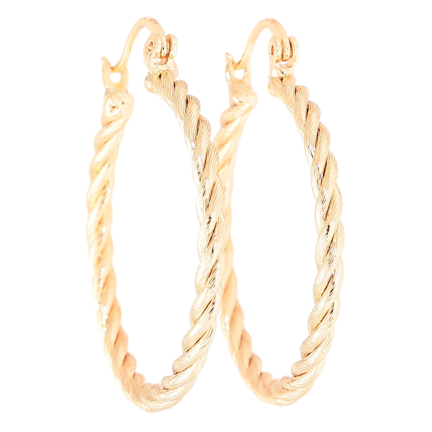 Серьги Xuping M&L Цвет 18K кольца (конго) Декоративный узор ø 3см фото №1