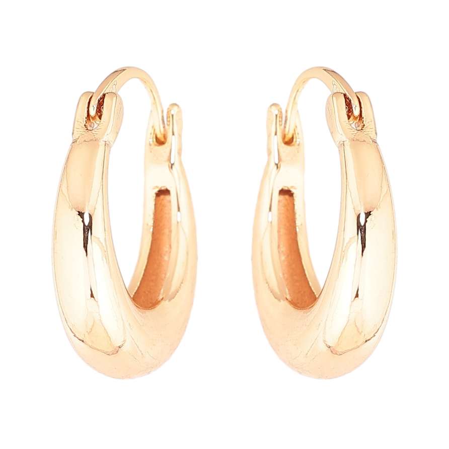 Сережки Xuping M&L Колір 18K замок-шпилька «Об'ємні» ø 2см фото №1