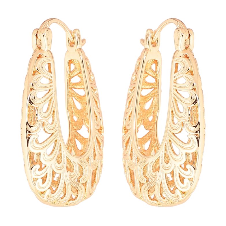 Серьги Xuping M&L Цвет 18K замок-булавка Резной узор фото №3