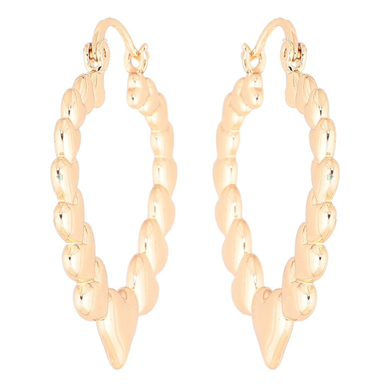 Сережки Xuping M&L Колір 18K замок-шпилька «Візерунок сердечка» фото №1