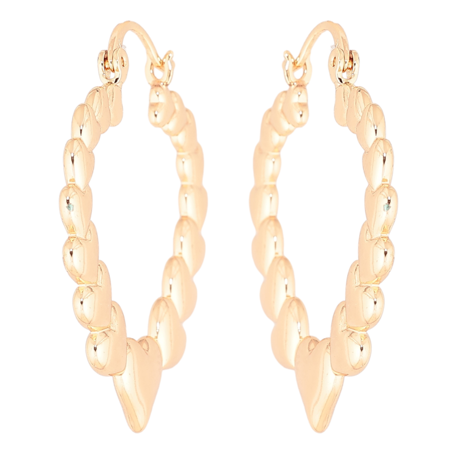 Сережки Xuping M&L Колір 18K замок-шпилька «Візерунок сердечка» фото №1