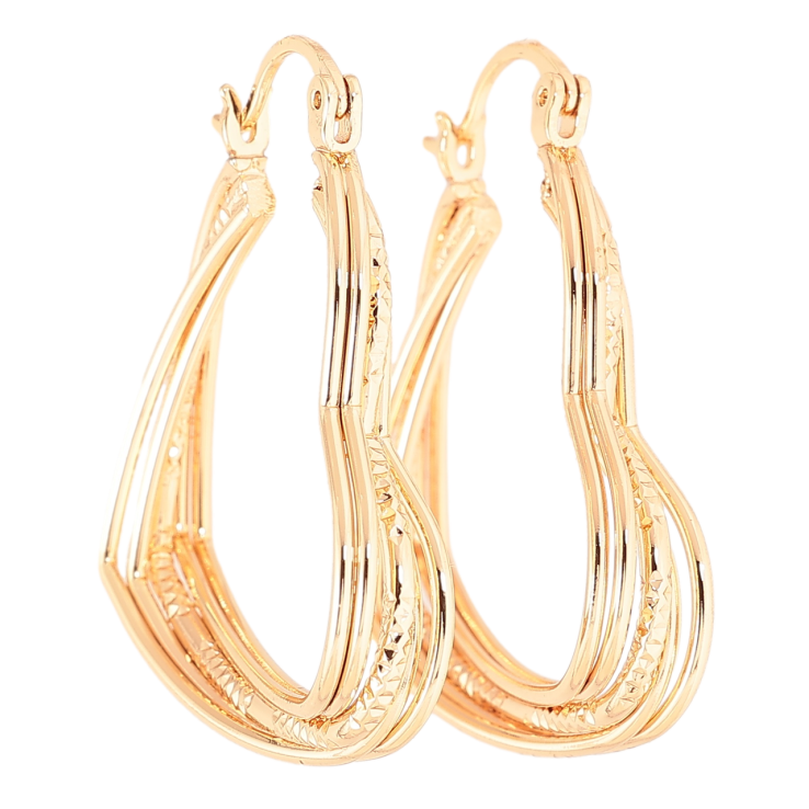 Сережки Xuping M&L Колір 18K замок-шпилька «Сердечка» на один бік фото №4 Сережки Xuping M&L Колір 18K замок-шпилька «Сердечка» на один бік фото №4