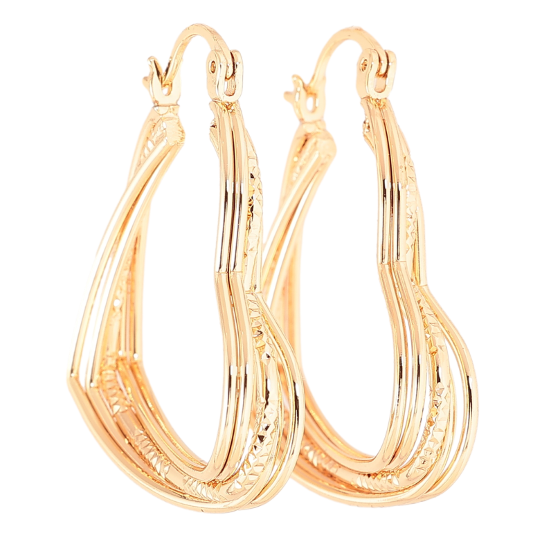 Сережки Xuping M&L Колір 18K замок-шпилька «Сердечка» на один бік фото №1 Сережки Xuping M&L Колір 18K замок-шпилька «Сердечка» на один бік фото №1