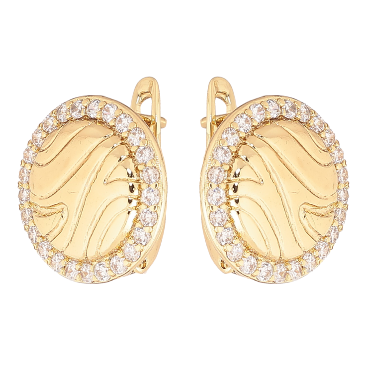 Серьги Xuping Позолота 14K английский замок Узор с кристаллами фото №9