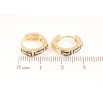 Сережки Xuping Позолота 14K колечка «Візерунок чорною емаллю» фото №2