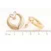Серьги Xuping Позолота 14K пусеты Узор с перламутровыми сердечками фото №2