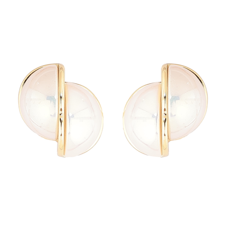 Серьги Xuping Позолота 14K пусеты Половинки перламутровых шариков фото №21