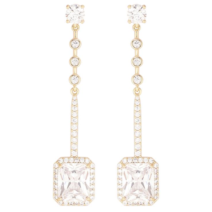 Серьги Xuping Позолота 14K пусеты Кристальные подвески фото №22