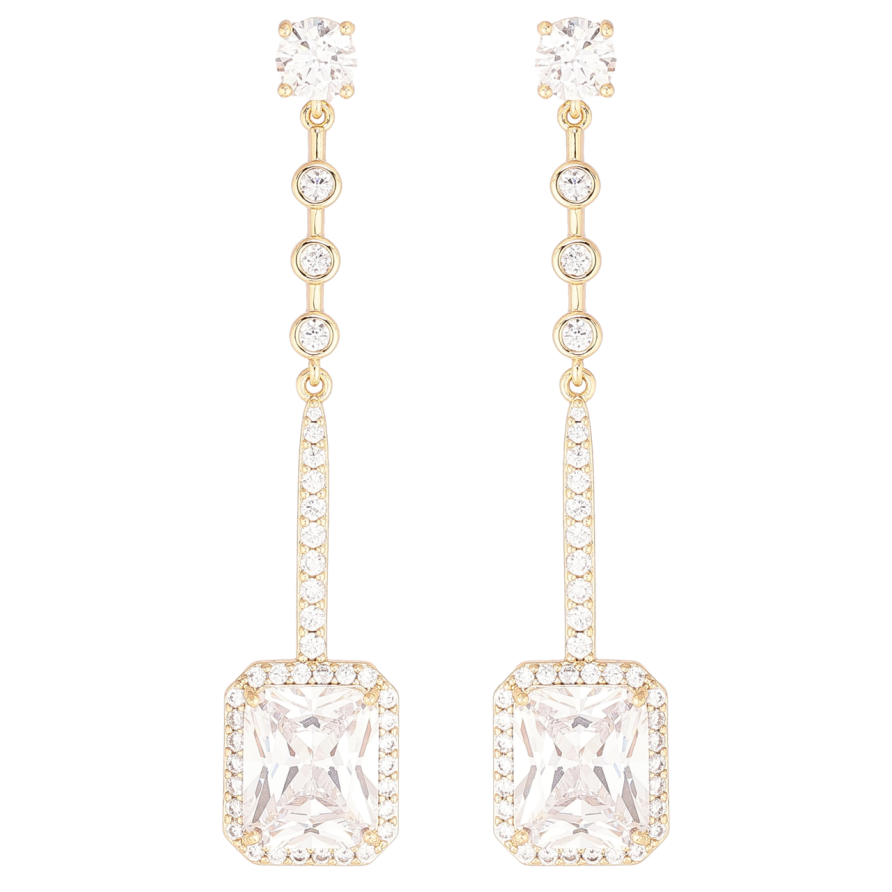 Серьги Xuping Позолота 14K пусеты Кристальные подвески фото №1