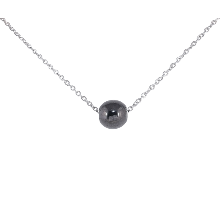 Підвіска на ланцюжку Xuping ТТМ Stainless Steel колір Родій «Чорна керамічна намистина, ø 8мм» довжина 45-50см х 1мм фото №21