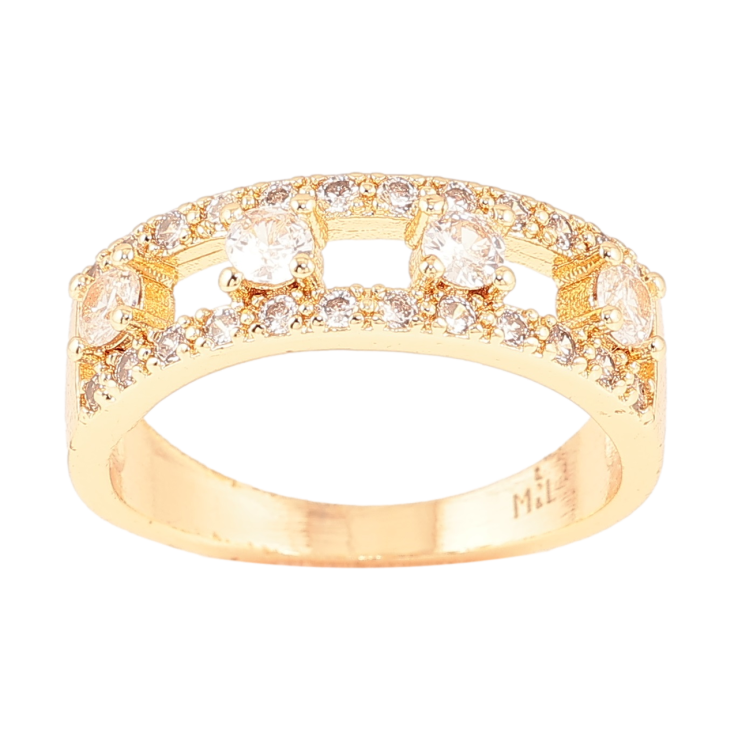 Каблучка Xuping M&L Колір 18К «Декоративний візерунок з кристалами» фото №13