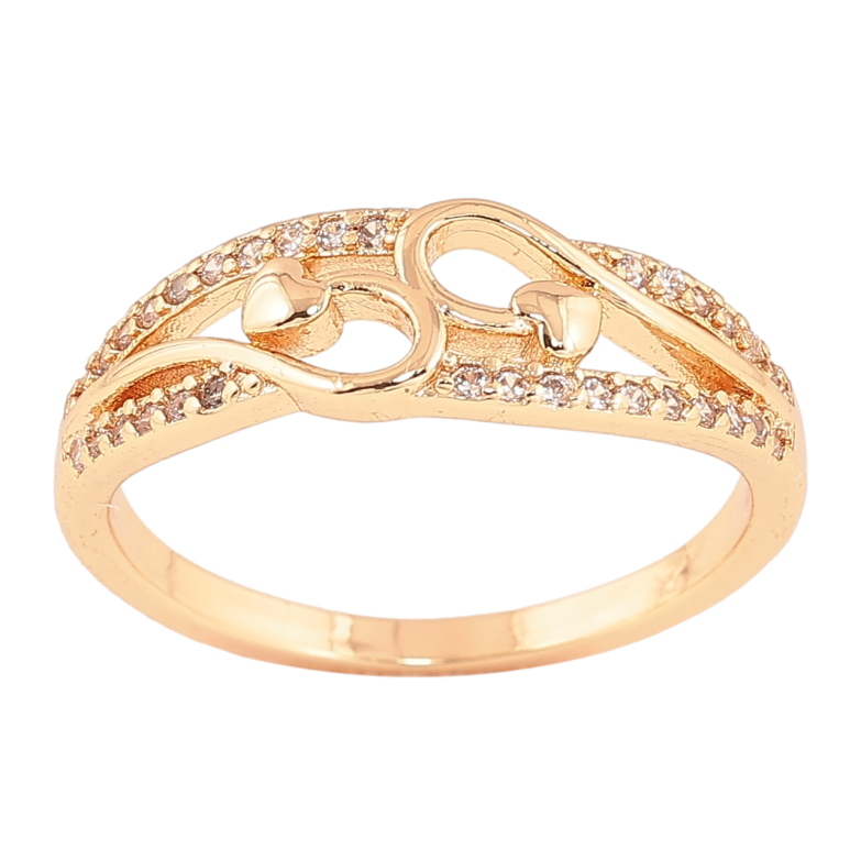 Каблучка Xuping M&L Колір 18К «Декоративний візерунок з кристалами» фото №1