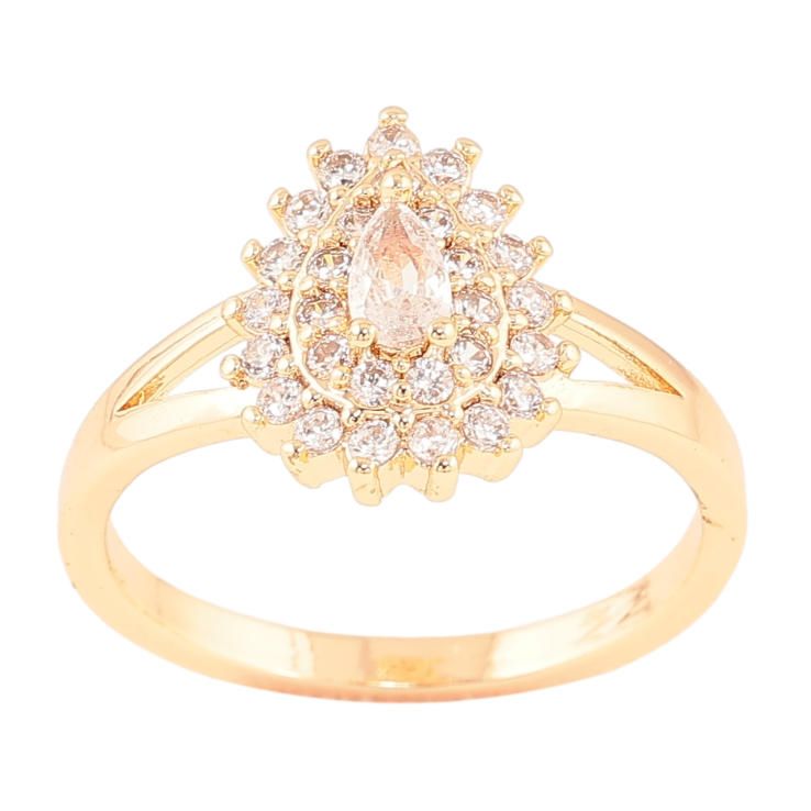 Каблучка Xuping M&L Колір 18К «Кришталева крапелька» фото №24