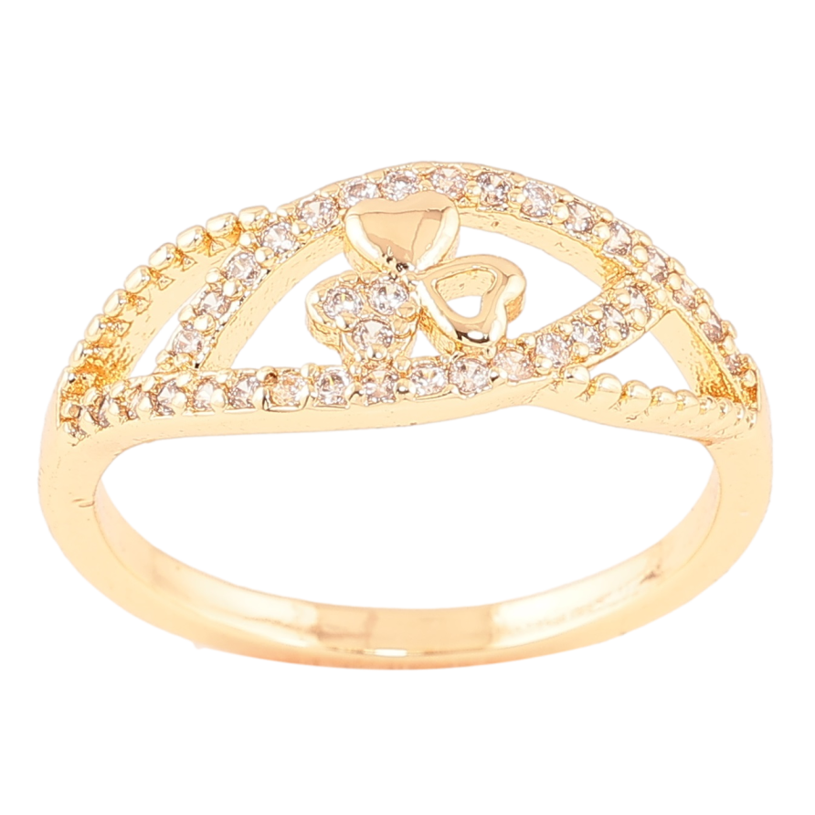 Каблучка Xuping M&L Колір 18К «Візерунок з кристалами» фото №1
