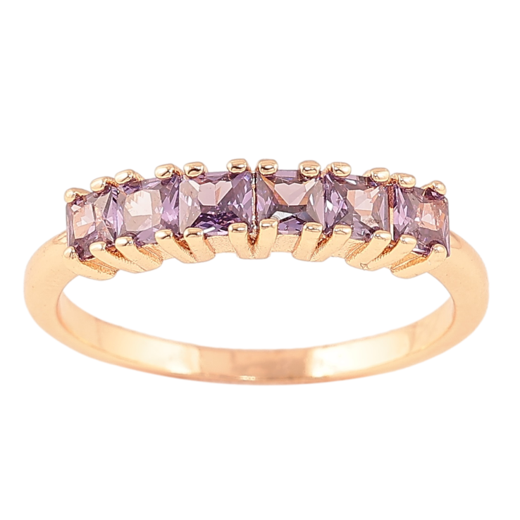 Каблучка Xuping M&L Колір 18К «Доріжка бузкових кристалів» фото №10