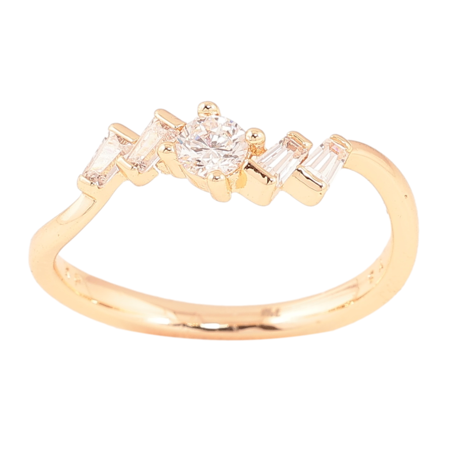 Каблучка Xuping M&L Колір 18К «Візерунок з кристалами» фото №1