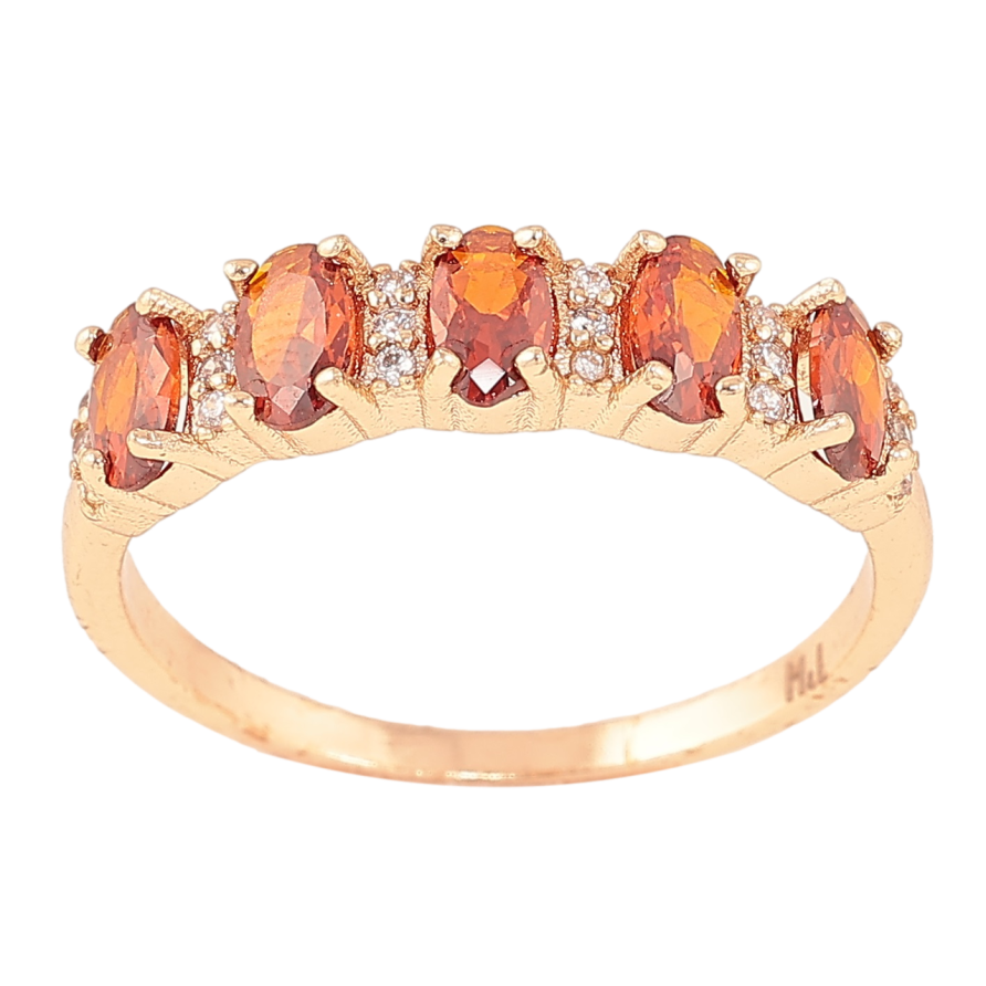 Каблучка Xuping M&L Колір 18К «Доріжка червоних кристалів» фото №1