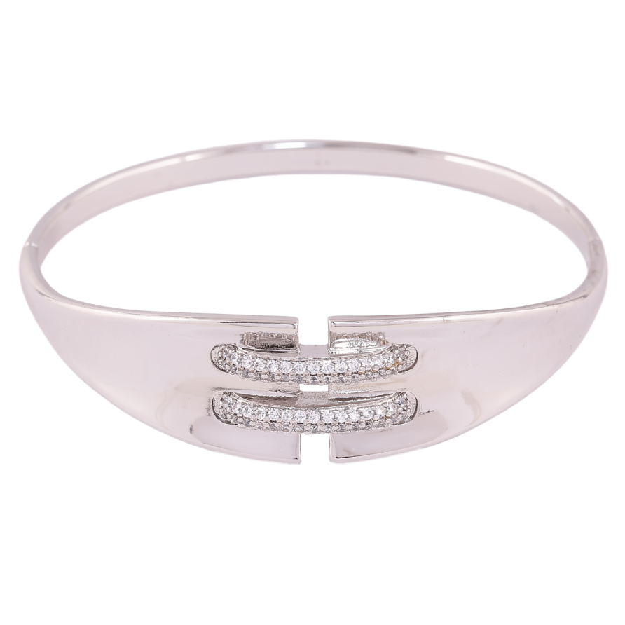 Браслет Xuping Родій «Візерунок з кристалами» ø 6см фото №1