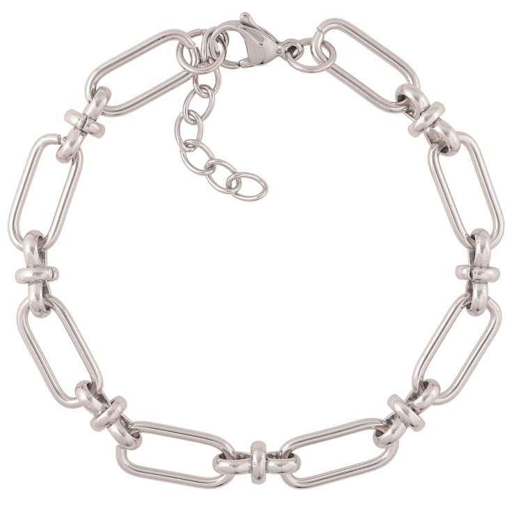 Браслет Xuping ТТМ Stainless Steel колір Родій «Ланцюжок Фантазійний» з доп.ланцюжком 20-23см х 7мм фото №25