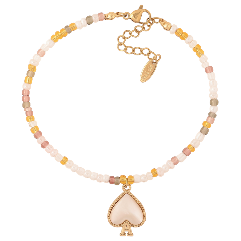 Браслет Xuping ТТМ Stainless Steel цвет 14К Цветной бисер с перламутровой подвеской с доп.цеп 19-23см х 3мм фото №8